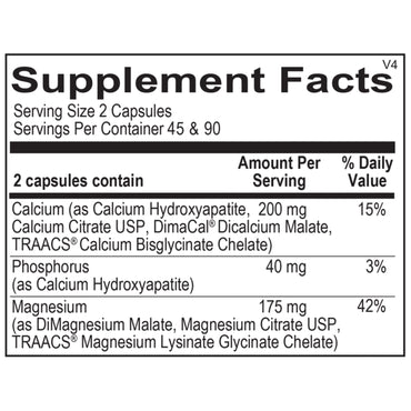 Ortho Molecular, Reacted Cal-Mag, 90 Capsules UPC 615033002527 | Hilife Vitamins
