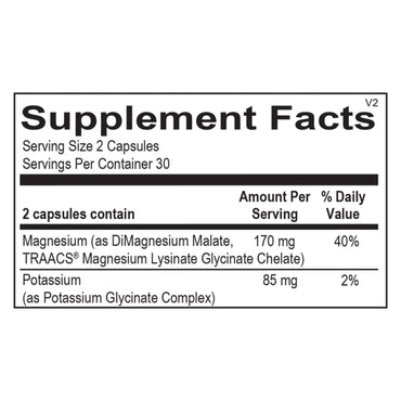 Ortho Molecular, Reacted Magnesium & Potassium, 60 Capsules UPC 615033002589 | Hilife Vitamins
