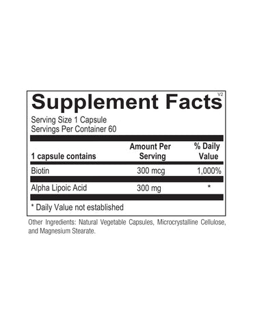 Ortho Molecular, Lipoic Acid 300MG, 60 Capsules UPC 615033005054 | Hilife Vitamins