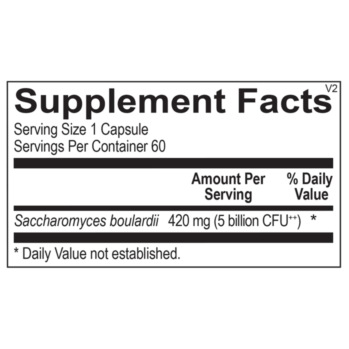 Ortho Molecular, Saccharomyces boulardii, 60 Capsules UPC 615033005290 | Hilife Vitamins