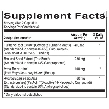 Ortho Molecular, Resvoxitrol, 60 Capsules UPC 615033005863 | Hilife Vitamins