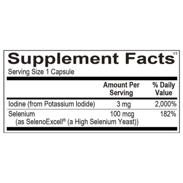Ortho Molecular, Seleno-Iodide, 90 Capsules UPC 615033006211 | Hilife Vitamins