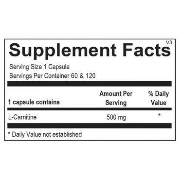 Ortho Molecular, L-Carnitine, 60 Capsules UPC 615033007300 | Hilife Vitamins