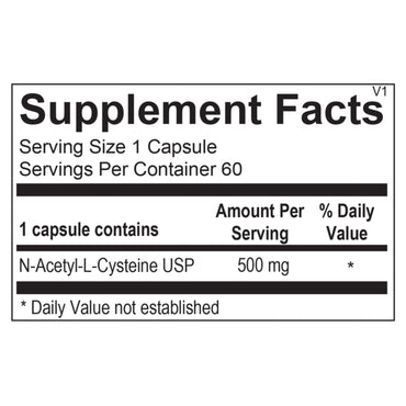 Ortho Molecular, N-Acetyl Cysteine, 60 Capsules UPC 615033007423 | Hilife Vitamins