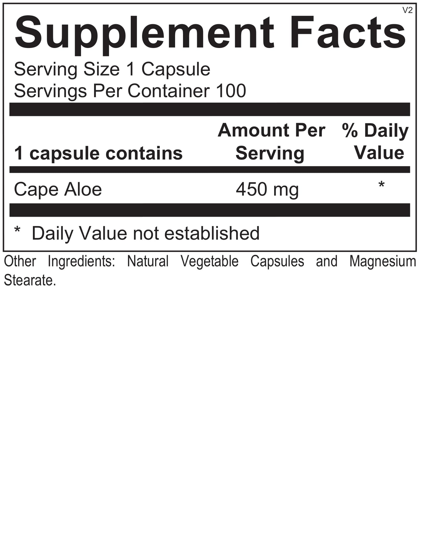 Ortho Molecular, Super Aloe 450, 100 Capsules UPC 615033008208 | HiLife Vitamins