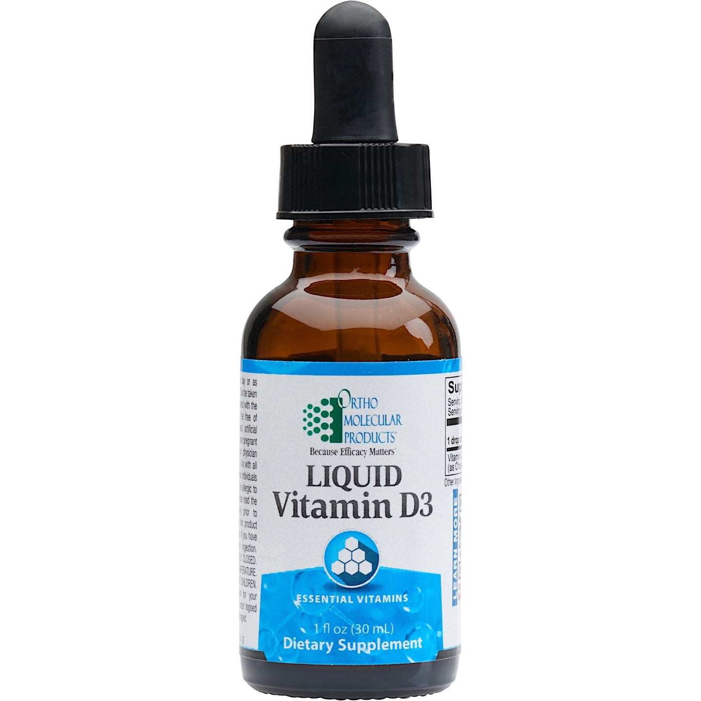 Ortho Molecular, Liquid Vitamin D3, 1 oz UPC 615033008710 | HiLife Vitamins