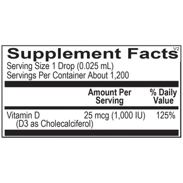 Ortho Molecular, Liquid Vitamin D3, 1 oz UPC 615033008710 | Hilife Vitamins