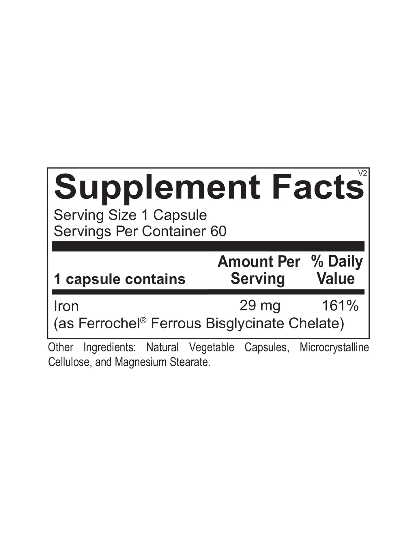 Ortho Molecular, Reacted Iron, 60 Capsules UPC 615033012595 | HiLife Vitamins