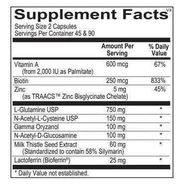 Ortho Molecular, Mucosagen, 180 Capsules UPC 615033015473 | Hilife Vitamins