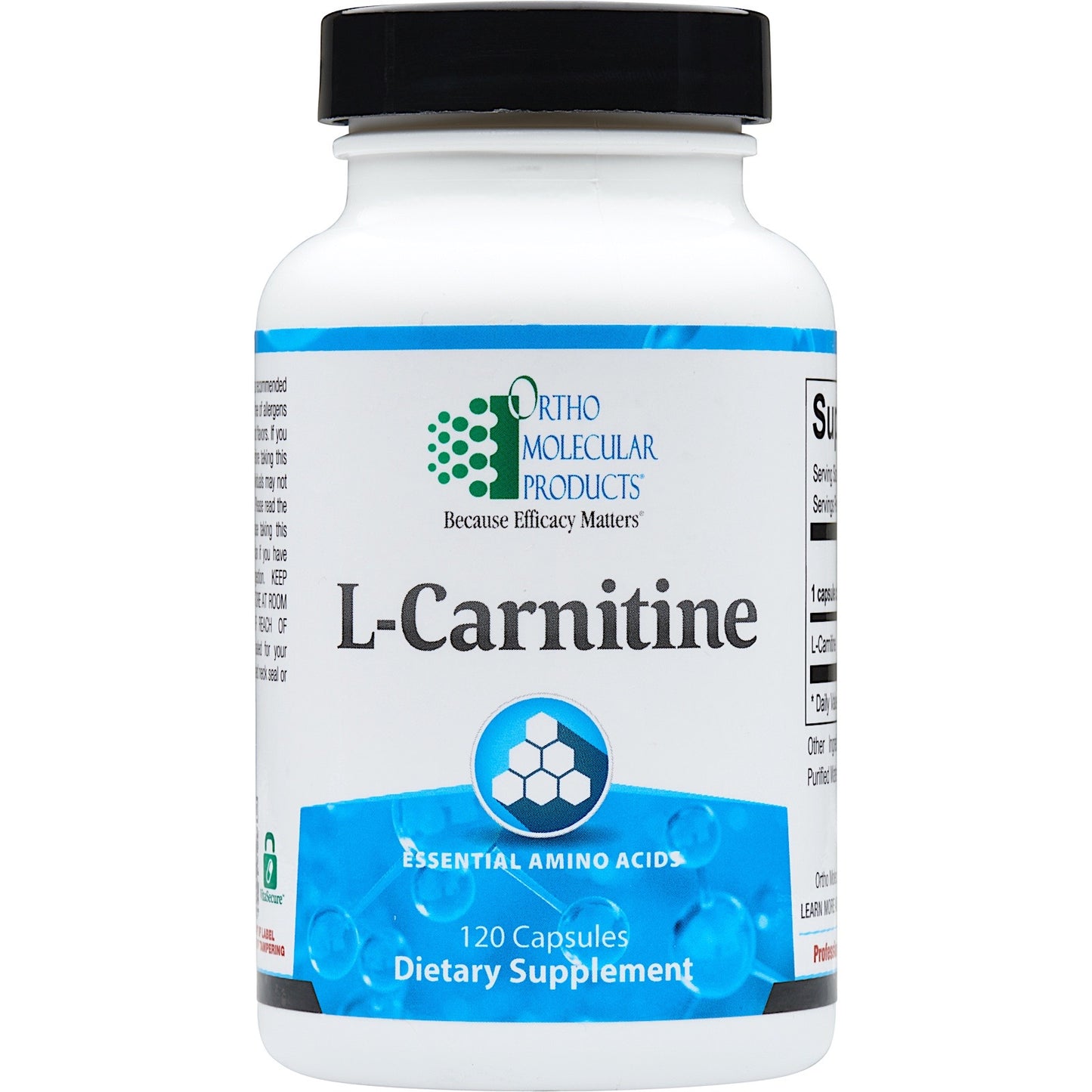 Ortho Molecular, L-CARNITINE, 120 Capsules UPC 615033017309 | HiLife Vitamins
