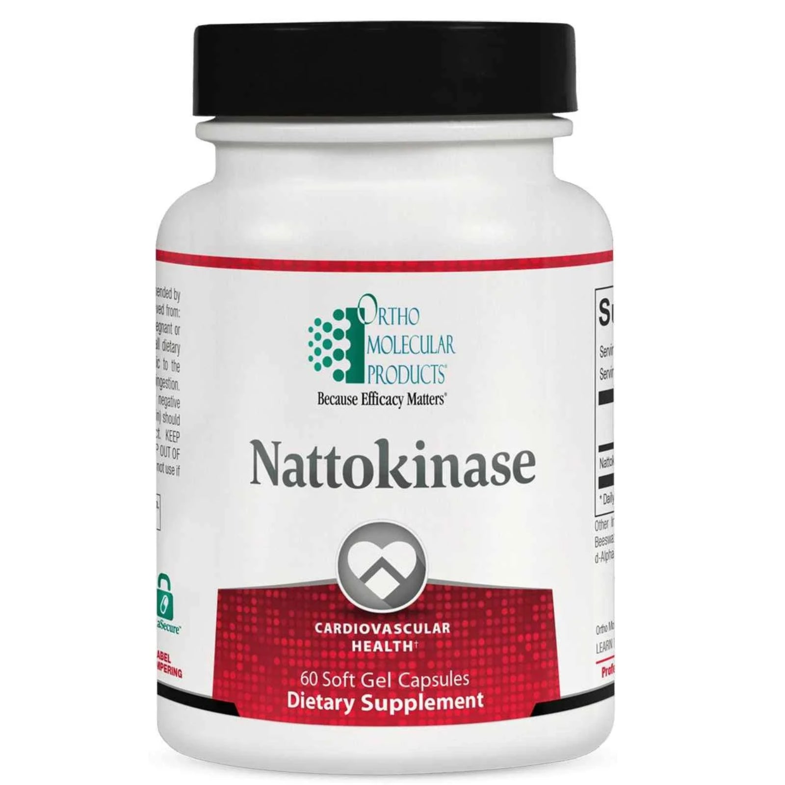 Ortho Molecular, Nattokinase, 60 Softgel Capsules UPC 615033018405 | Hilife Vitamins