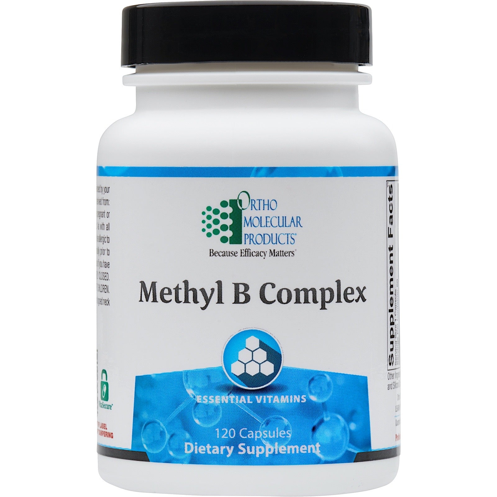 Ortho Molecular, Methyl B Complex, 120 Capsules UPC 615033023607 | Hilife Vitamins