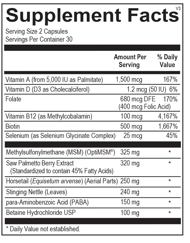 Ortho Molecular, Cosmedix, 60 Capsules UPC 615033025502 | HiLife Vitamins
