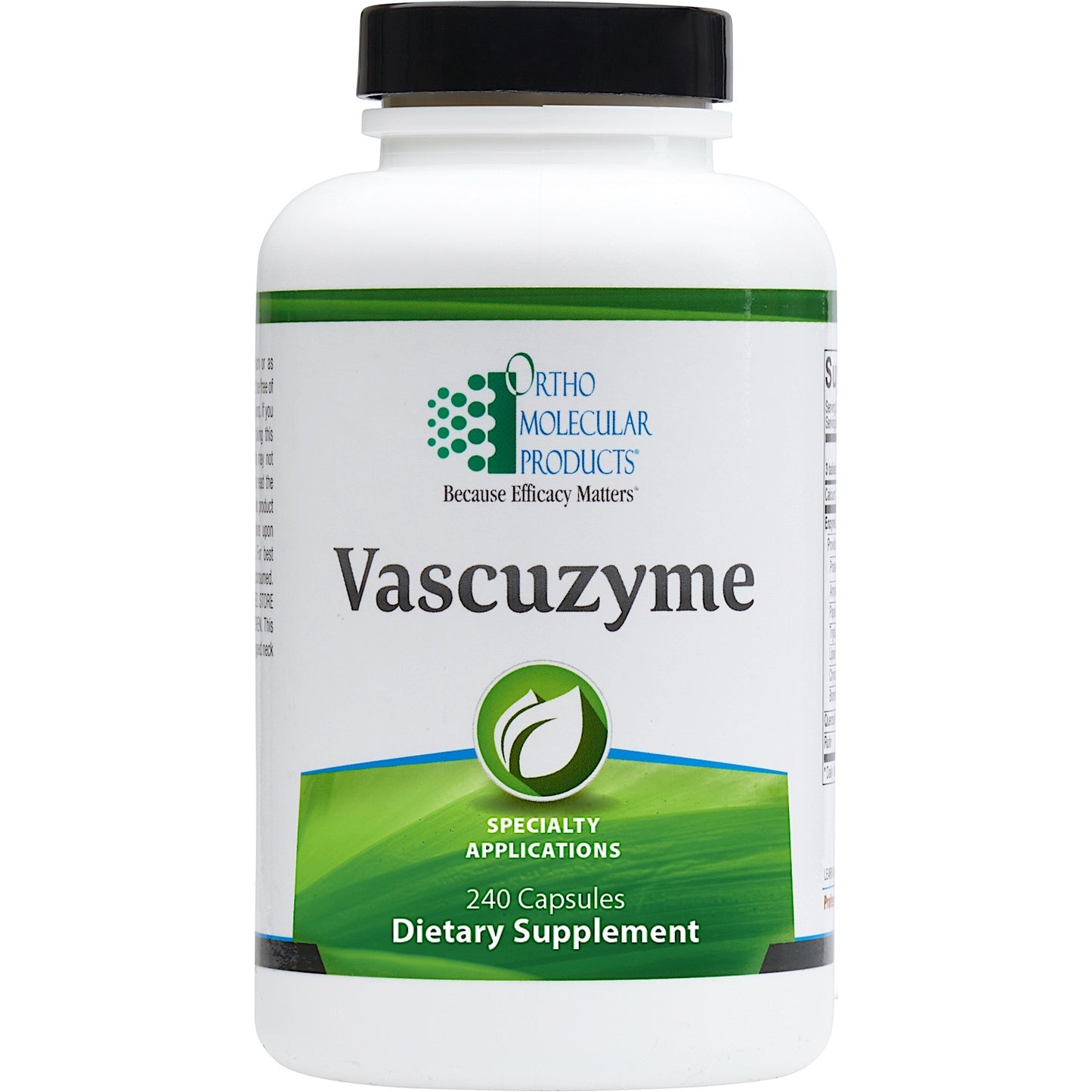 Ortho Molecular, Vascuzyme, 240 Capsules UPC 615033031268 | HiLife Vitamins