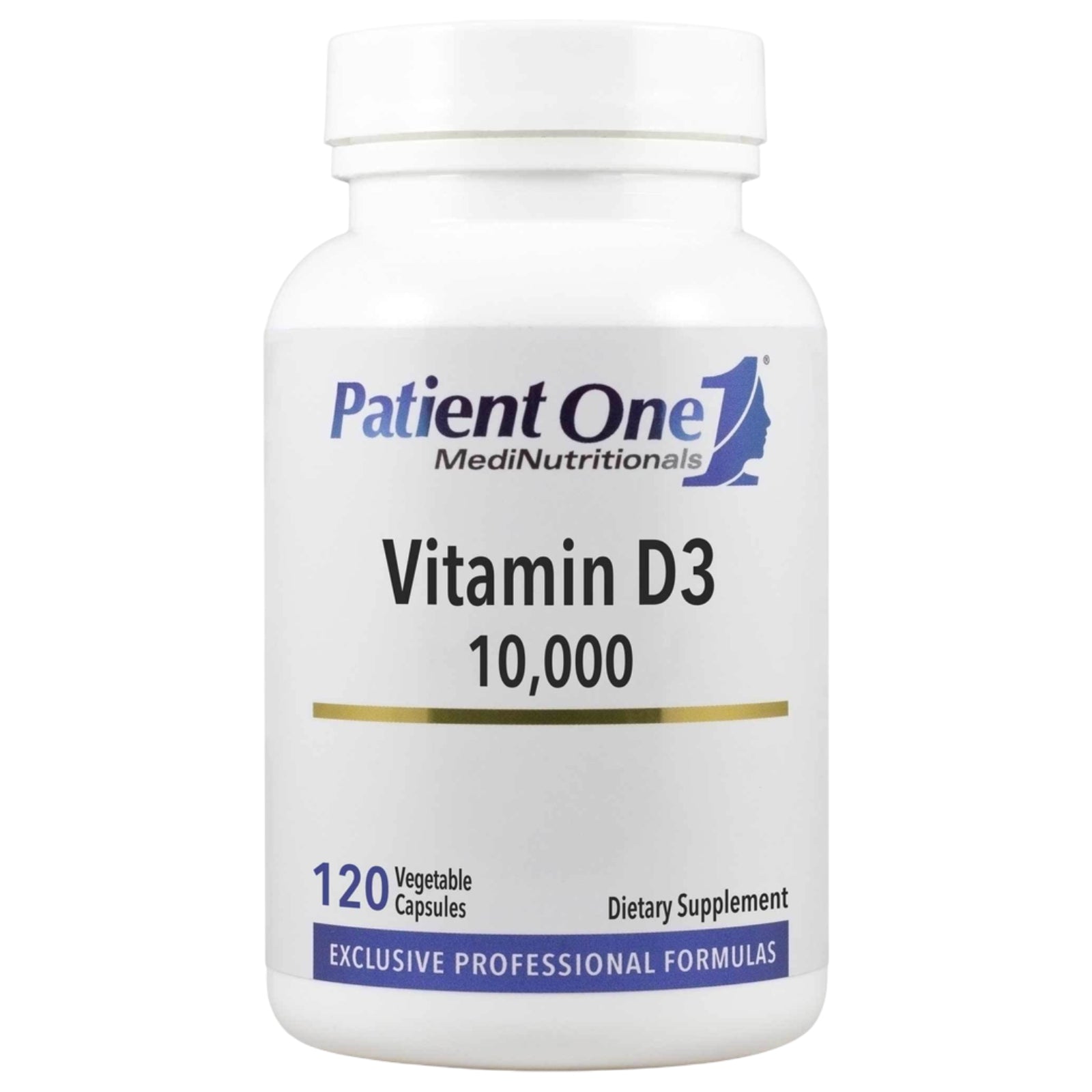 Patient One, Vitamin D3 10000IU, 120 Vegetable Capsules UPC 853959004977 | Hilife Vitamins