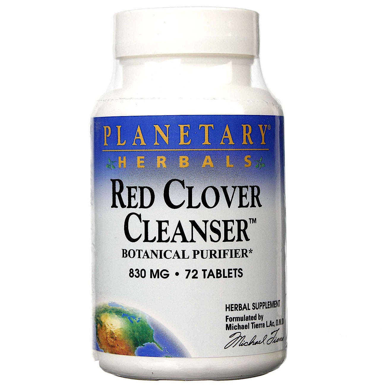 Planetary Herbals, Red Clover Cleanser™ 780 mg, 72 Tablets UPC 021078100218 | Hilife Vitamins