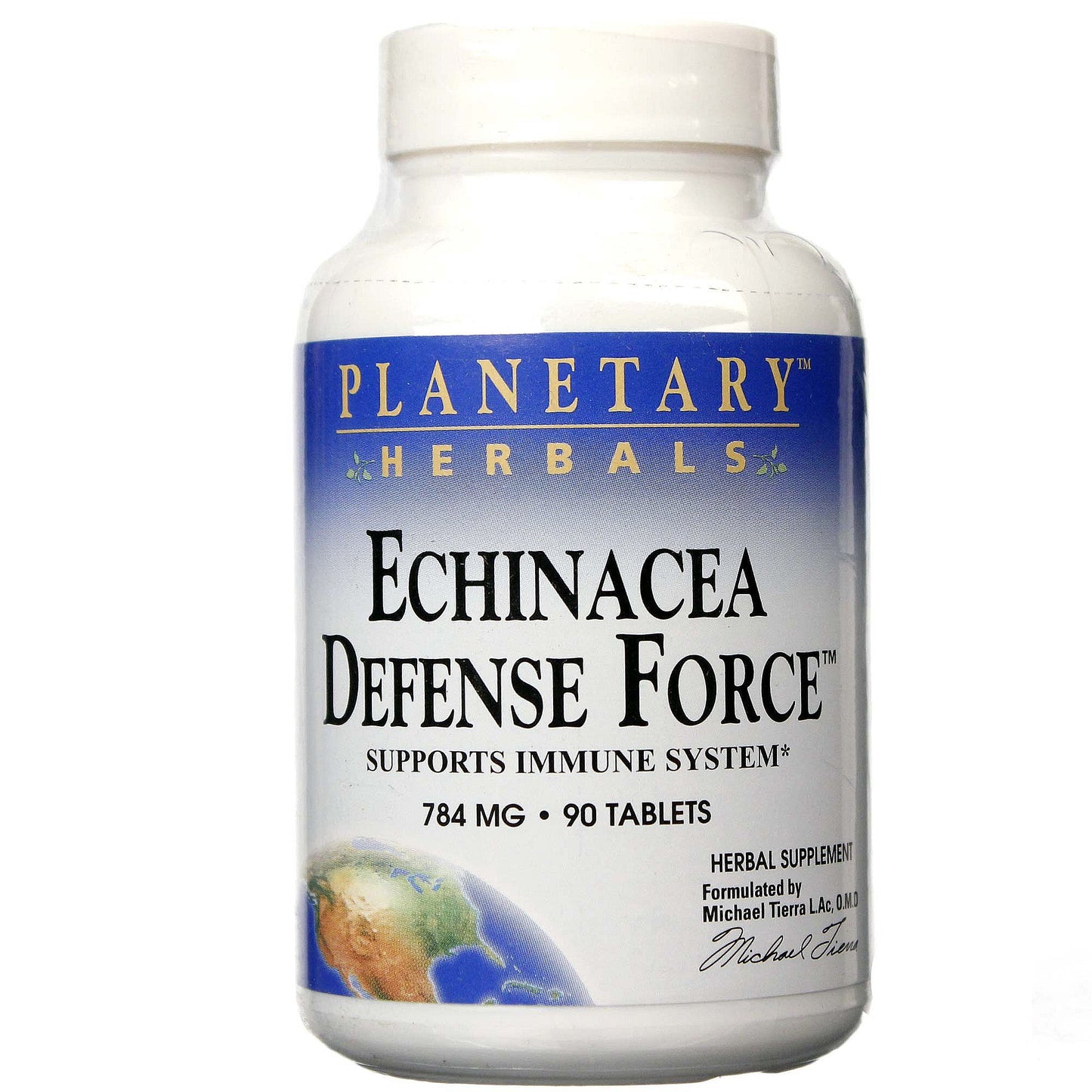 Planetary Herbals, Echinacea Defense Force 784 mg, 90 Tablets UPC 021078100638 | HiLife Vitamins