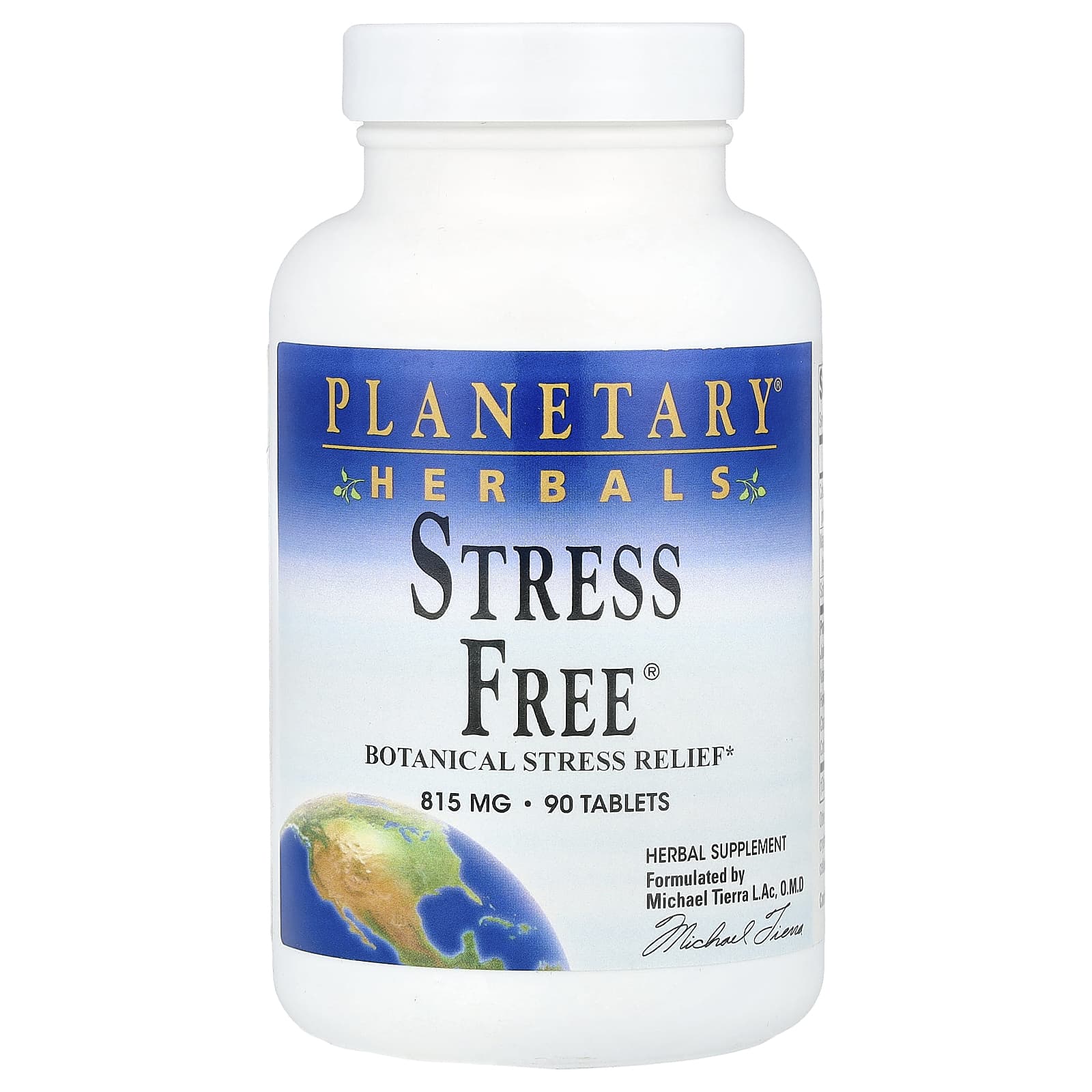 Planetary Herbals, Stress Free™ 810 mg, 90 Tablets UPC 021078101055 | Hilife Vitamins