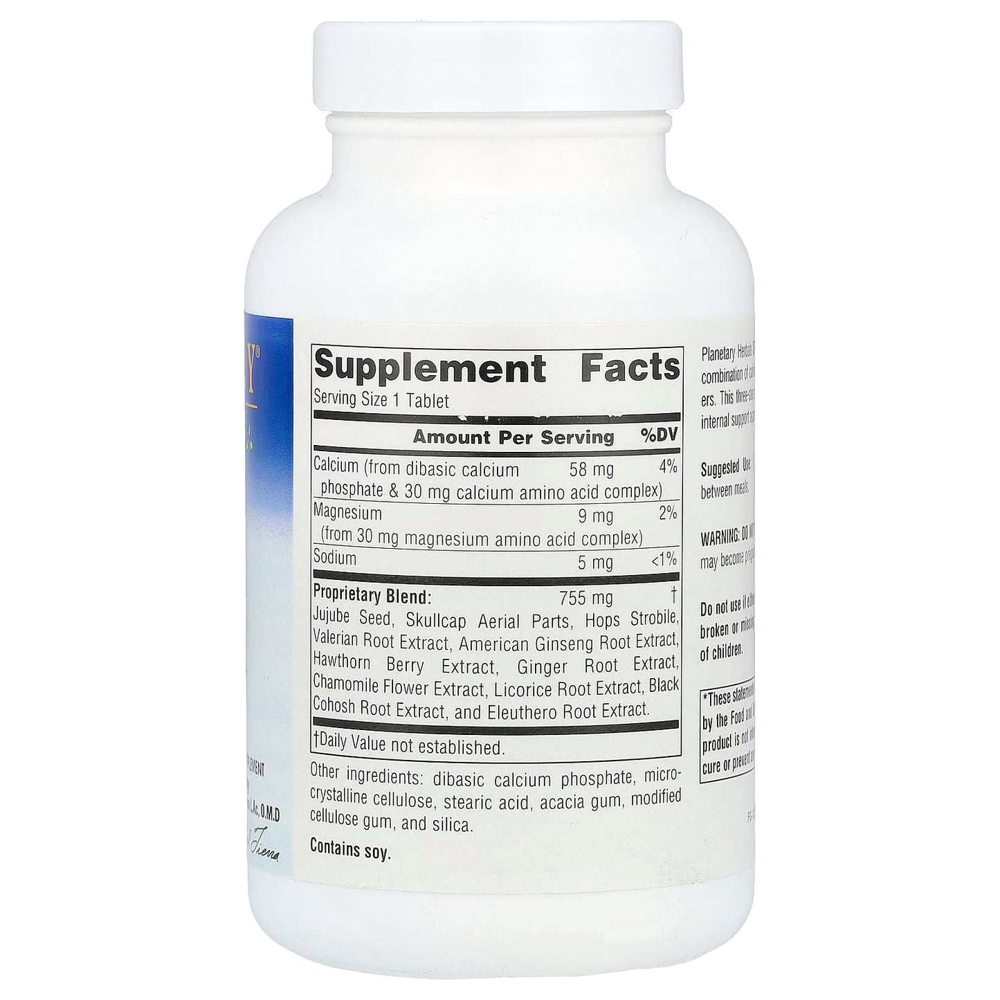Planetary Herbals, Stress Free™ 810 mg, 90 Tablets UPC 021078101055 | Hilife Vitamins