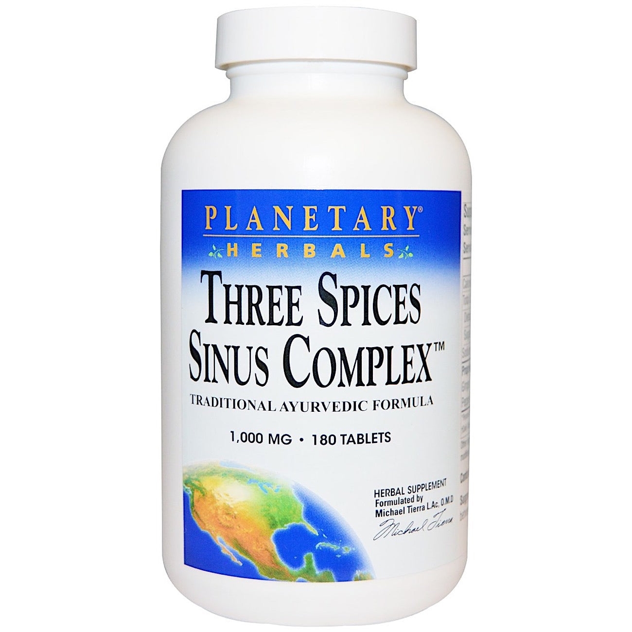 Planetary Herbals, Three Spices Sinus Complex™ 1000 mg, 180 Tablets UPC 021078101109 | Hilife Vitamins