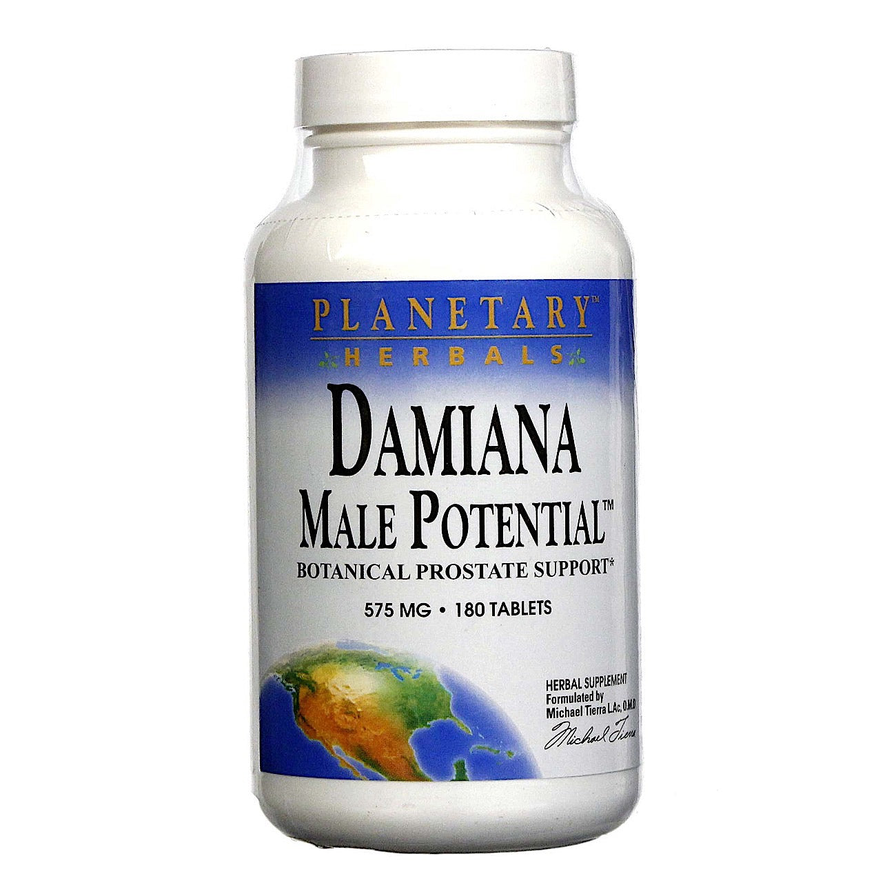 Planetary Herbals, Damiana Male Potential™ 575 mg, 180 Tablets UPC 021078102601 | Hilife Vitamins