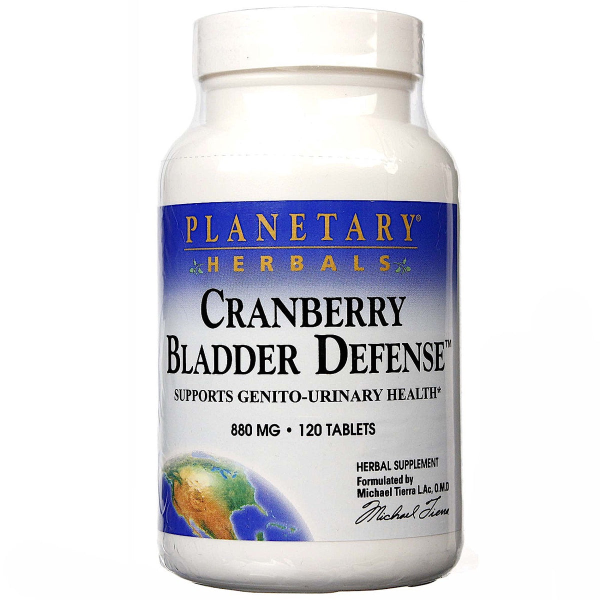 Planetary Herbals, Cranberry Bladder Defense 865 mg, 120 Tablets UPC 021078103097 | Hilife Vitamins