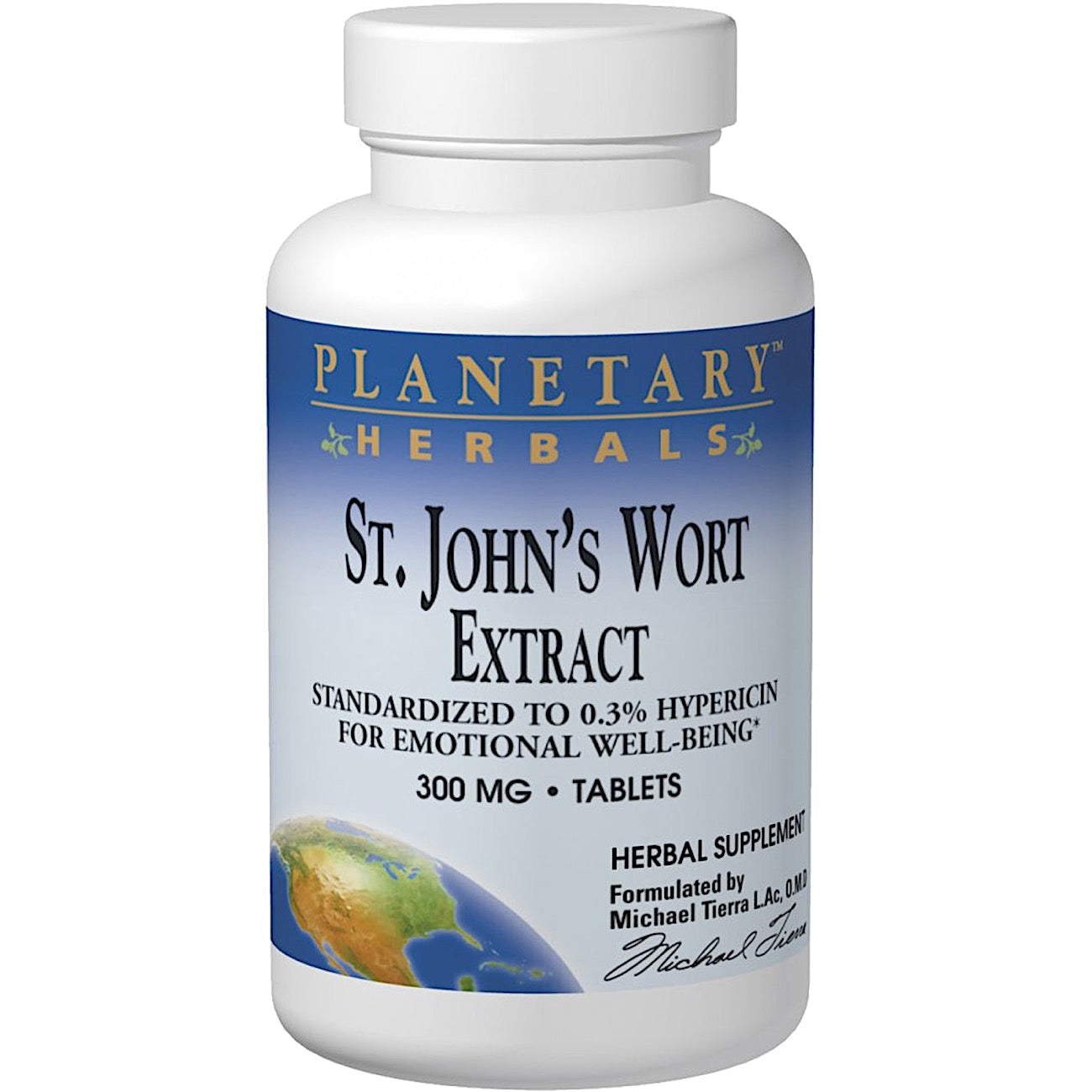 Planetary Herbals, St. John's Wort Extract 300 mg, 180 Tablets UPC 021078103189 | Hilife Vitamins