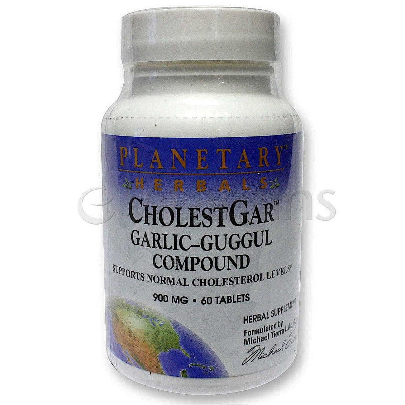 Planetary Herbals, Cholestgar™ Garlic-Guggul Compound 900 mg, 60 Tablets UPC 021078103264 | Hilife Vitamins