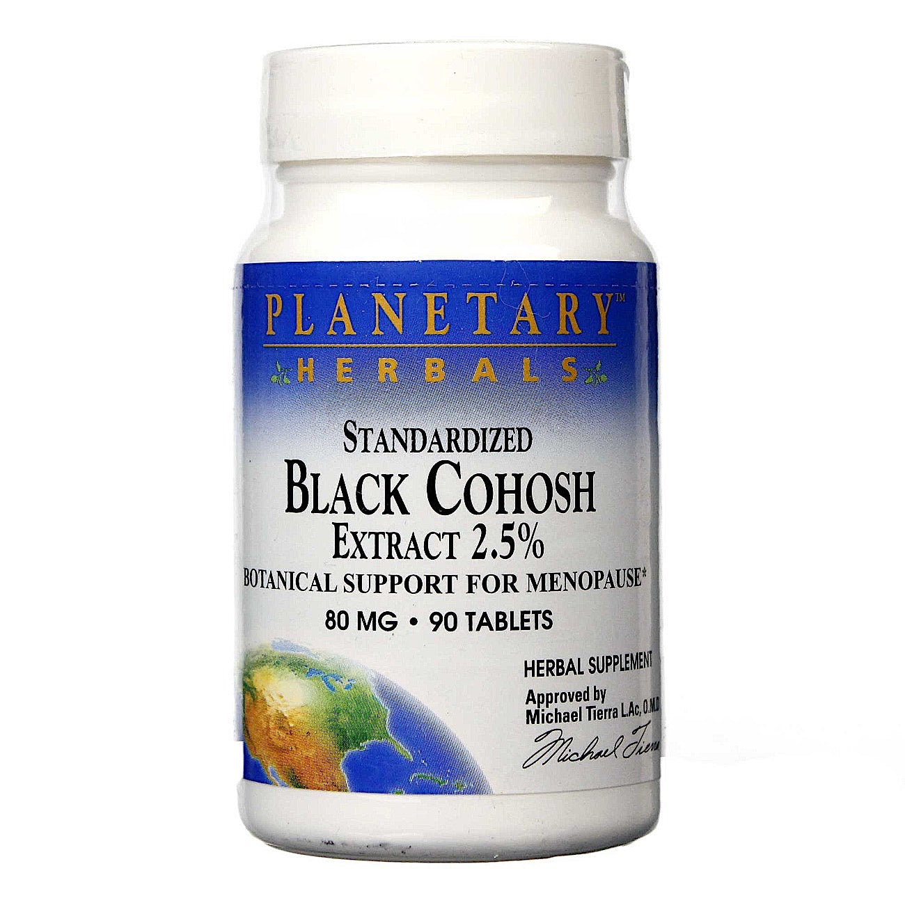 Planetary Herbals, Black Cohosh Extract 2.5% Standardized 80 mg, 90 Tablets UPC 021078103653 | Hilife Vitamins