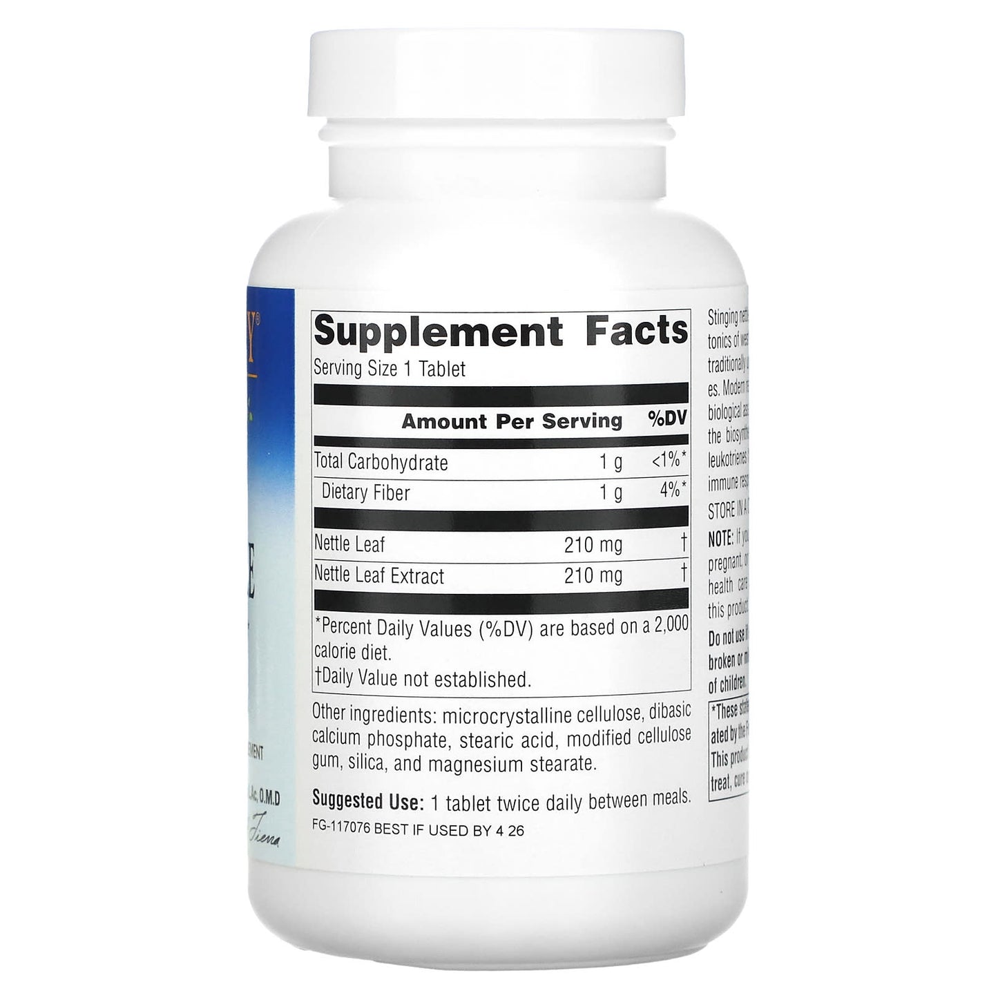 Planetary Herbals, Full Spectrum, Stinging Nettle, 420 mg, 120 Tablets UPC 021078104773 | Hilife Vitamins