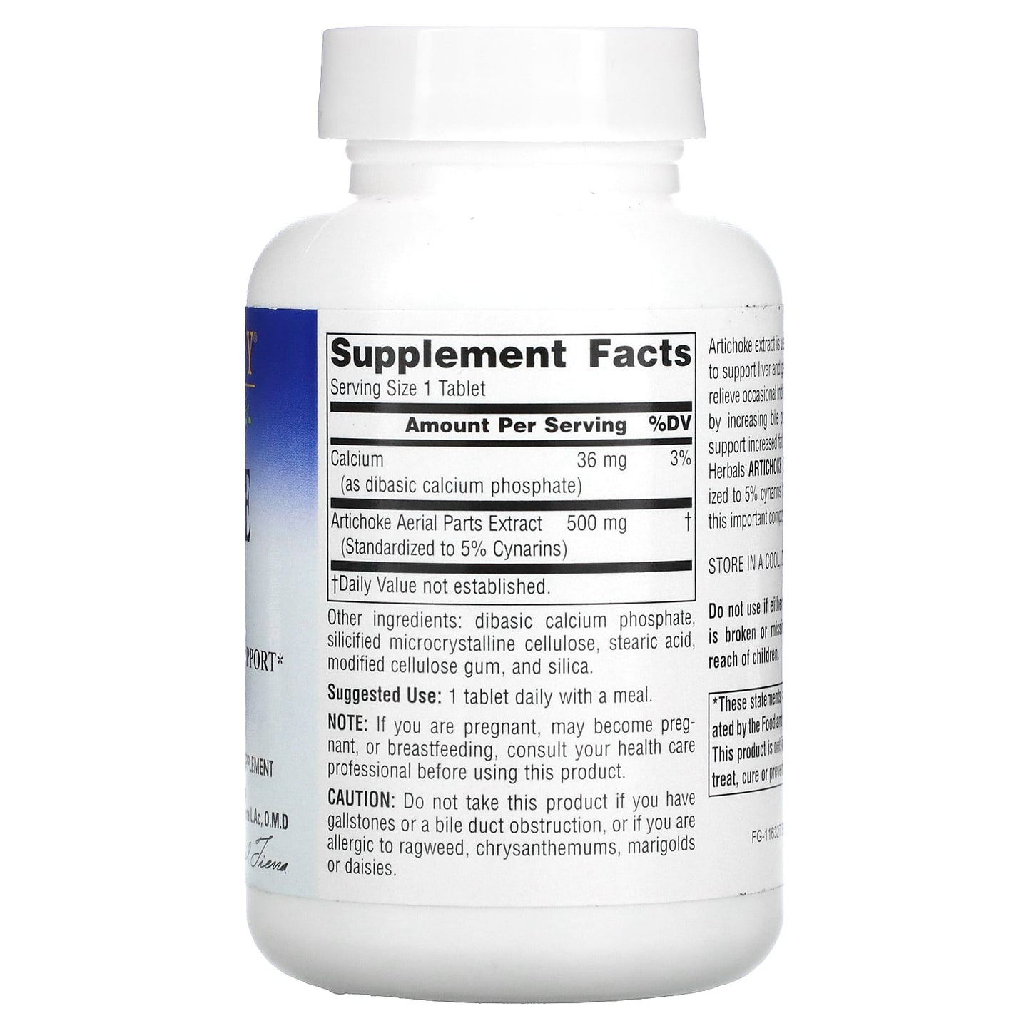 Planetary Herbals, Artichoke Extract 500 mg, 120 Tablets UPC 021078105398 | Hilife Vitamins