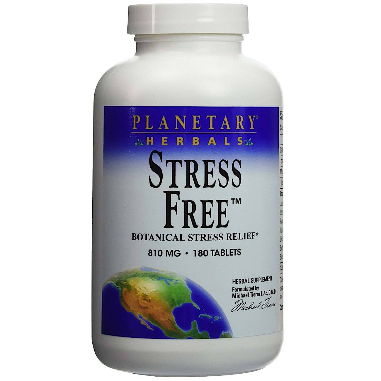Planetary Herbals, Stress Free™ 810 mg, 180 Tablets UPC 021078105640 | Hilife Vitamins