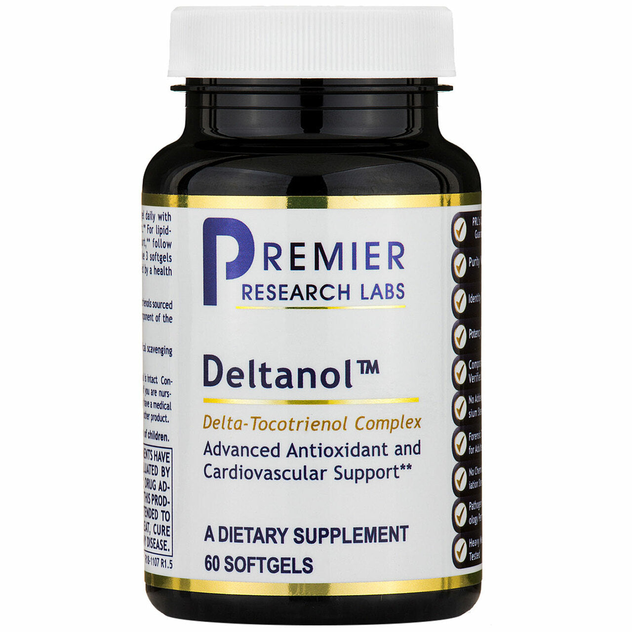 Premier Research Labs, Deltanol, 60 Softgels UPC 807735001643 | Hilife Vitamins