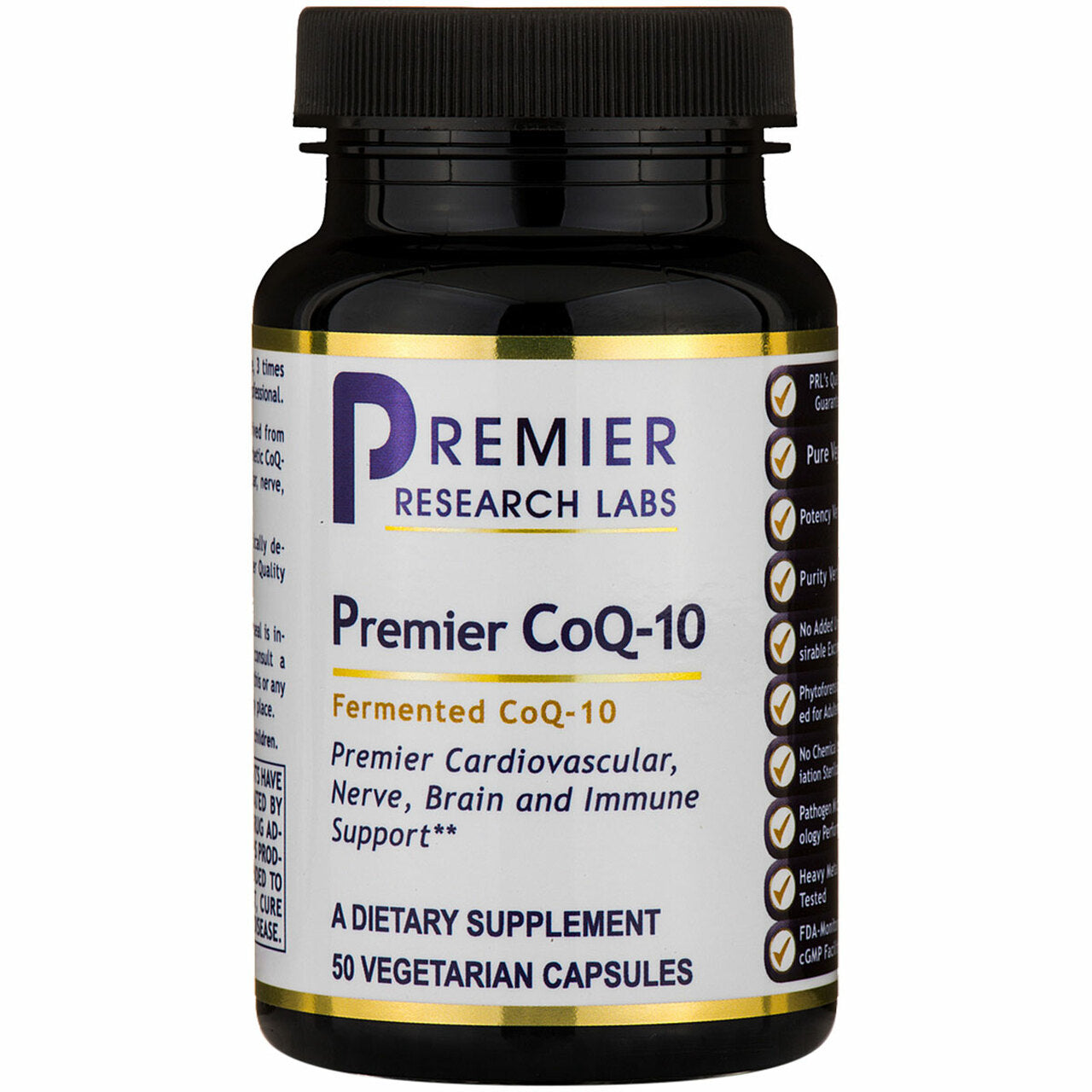 Premier Research Labs, Premier CoQ-10, 50 Vegetarian Capsules UPC 807735004620 | Hilife Vitamins