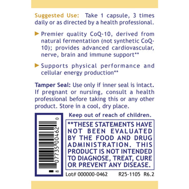 Premier Research Labs, Premier CoQ-10, 50 Plant-Source Capsules UPC 807735004620 | Hilife Vitamins