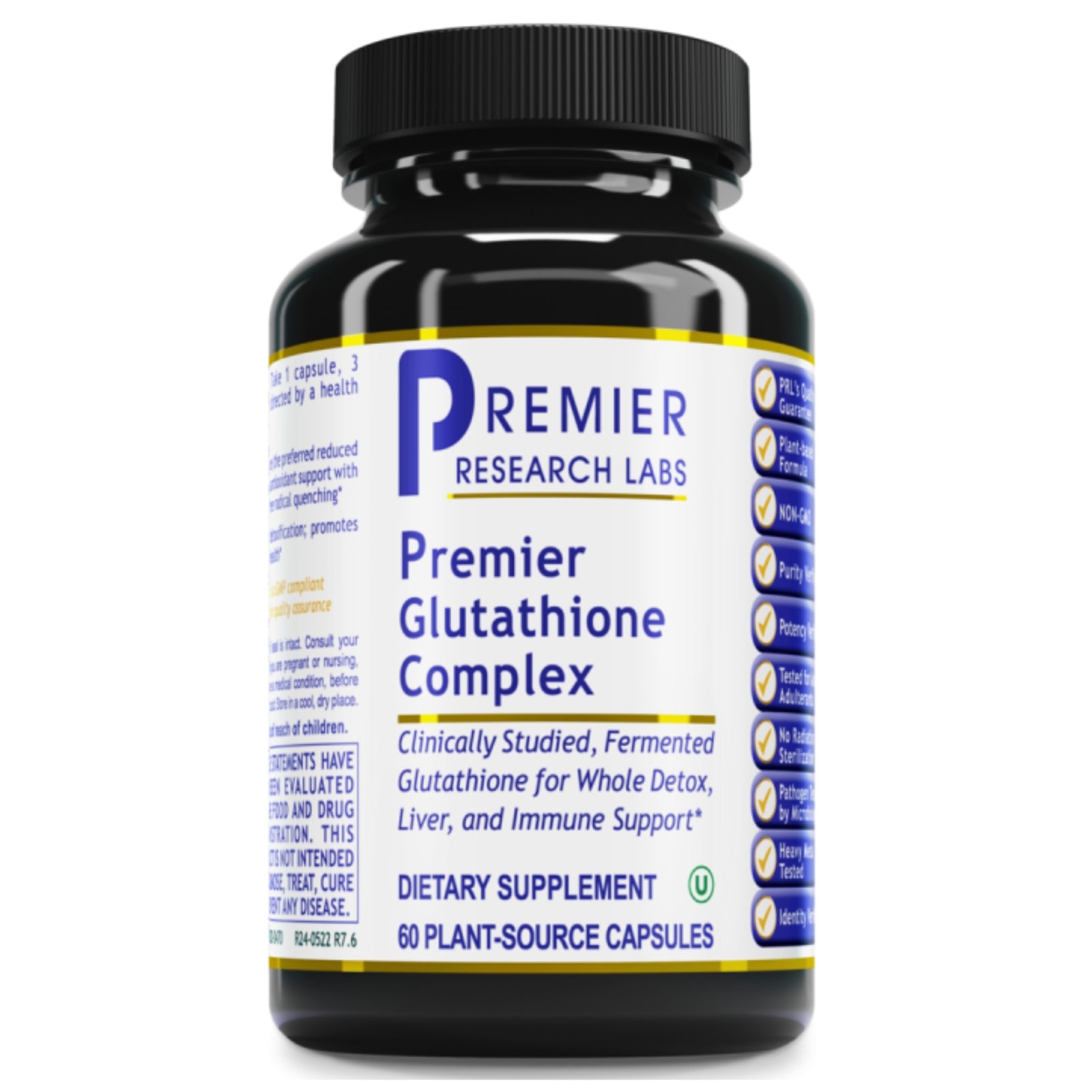 Premier Research Labs, Premier Glutathione Complex, 60 Plant-Source Capsules UPC 807735004705 | Hilife Vitamins