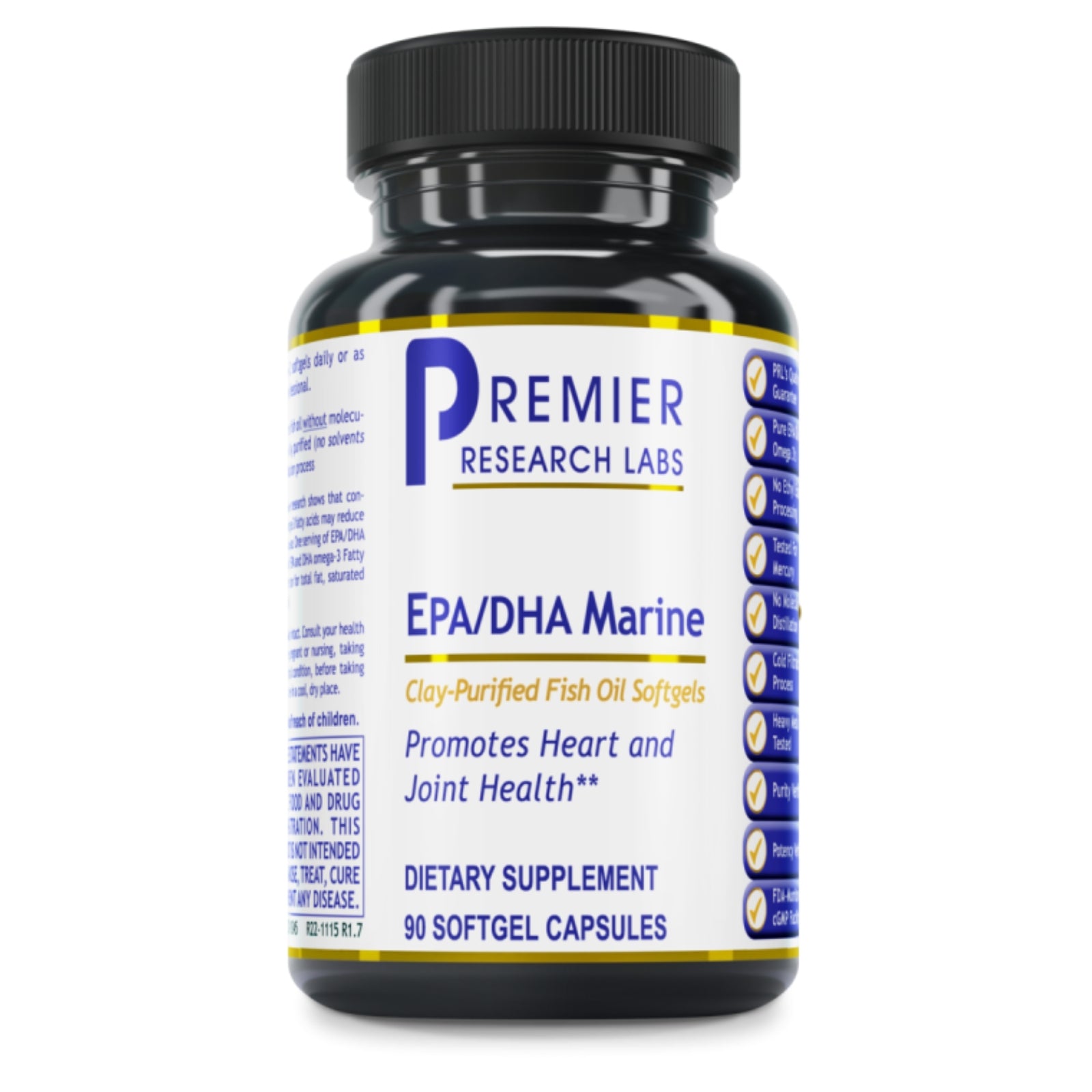 Premier Research Labs, EPA/DHA Marine Softgels, 90 softgels Capsules UPC 807735013455 | Hilife Vitamins