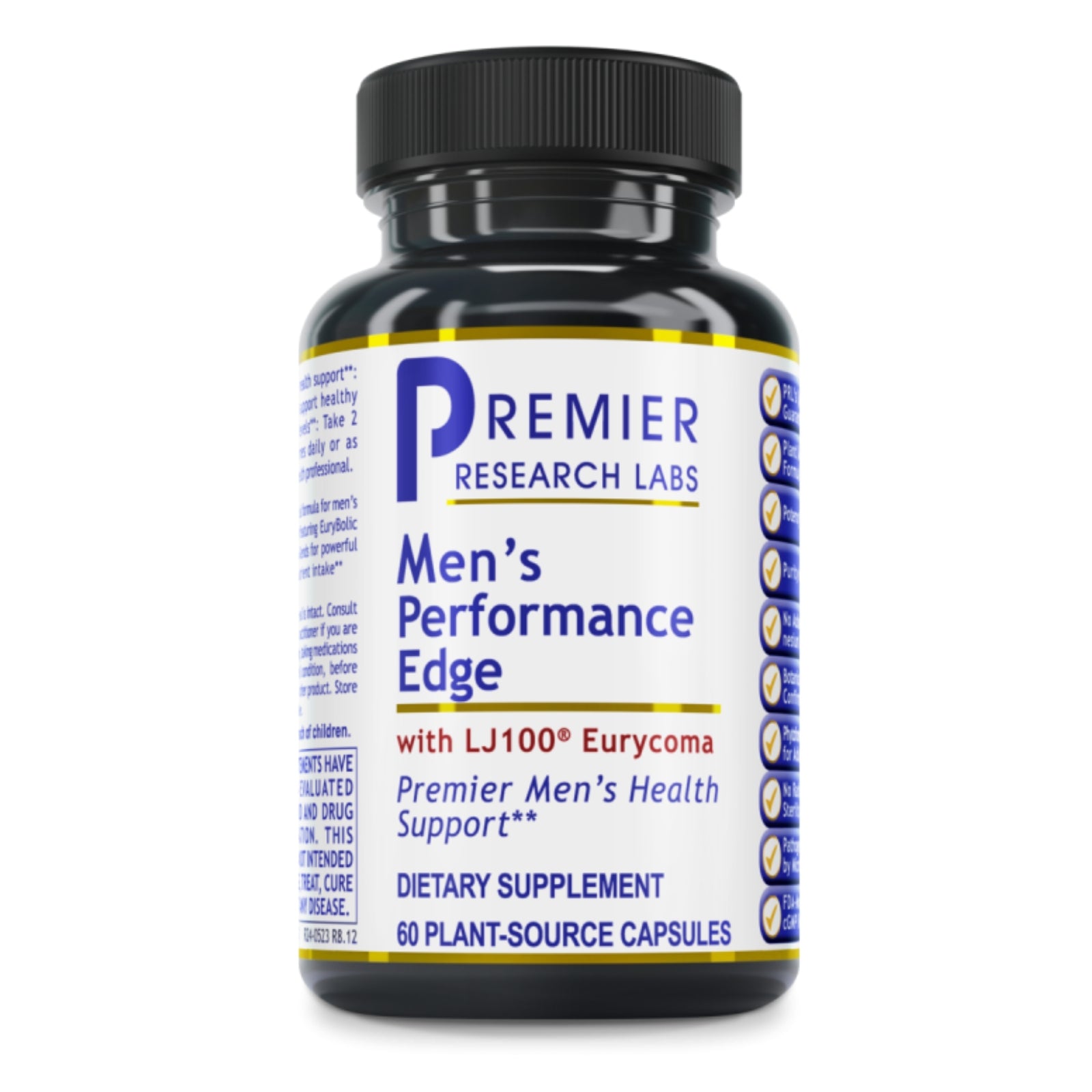 Premier Research Labs, Men's Performance Edge, 60 Plant-Source Capsules UPC 807735020910 | Hilife Vitamins