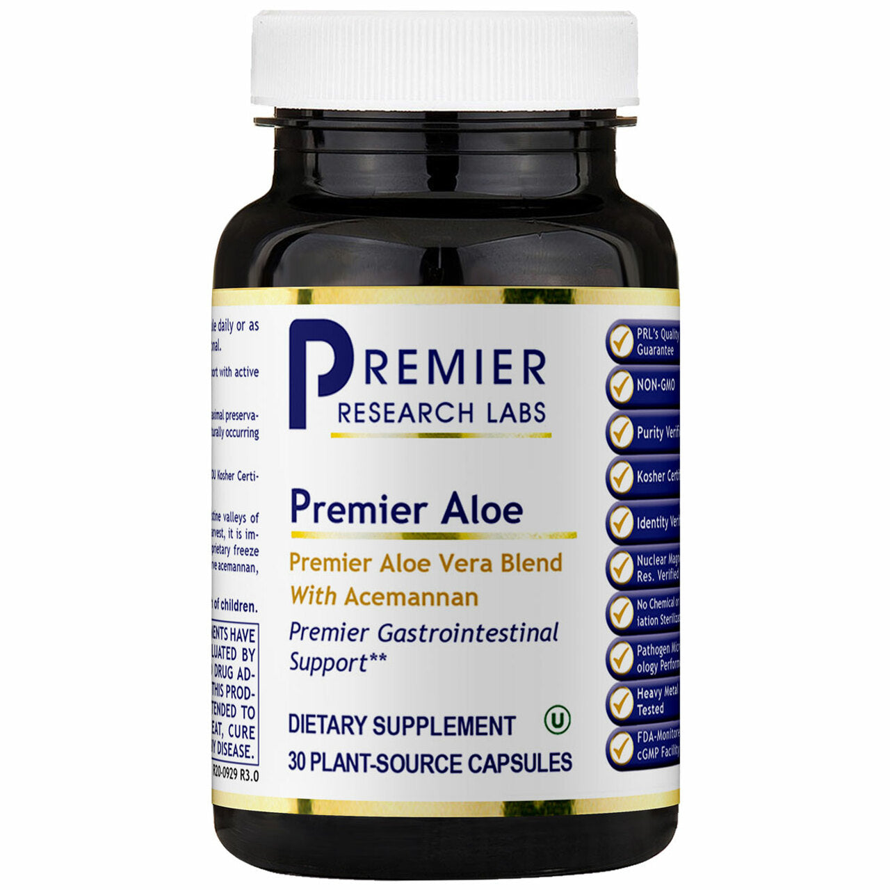 Premier Research Labs, Premier Aloe, 30 Vegetable Capsules UPC 807735021672 | Hilife Vitamins