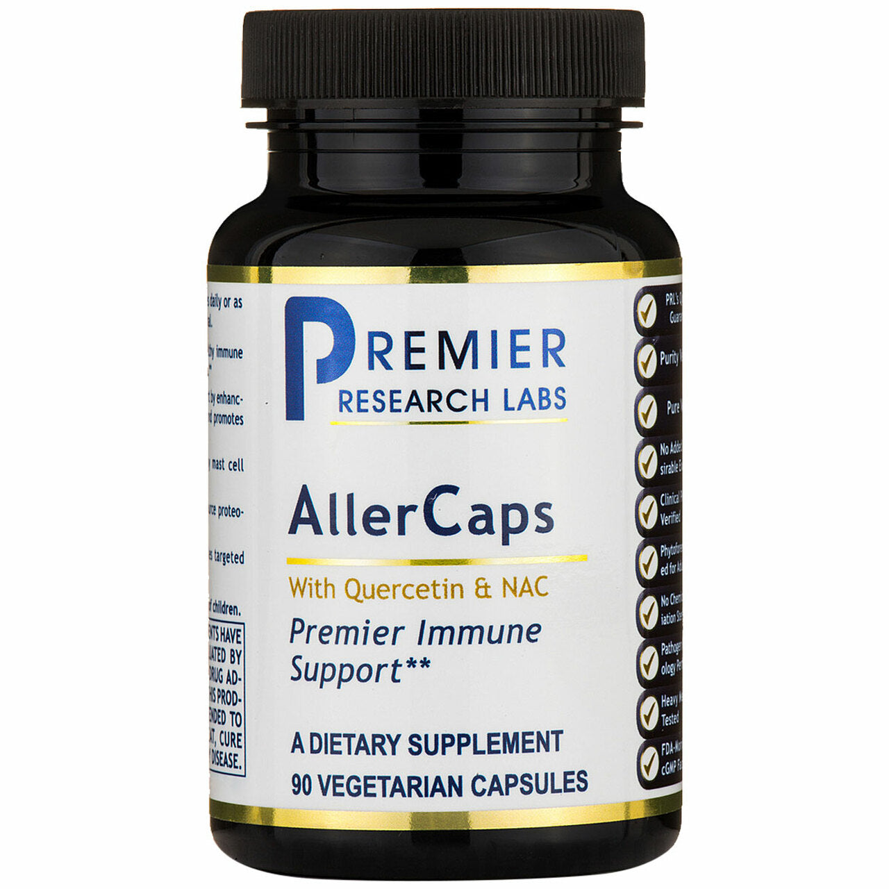 Premier Research Labs, AllerCaps, 90 Vegetarian Capsules UPC 807735021740 | Hilife Vitamins