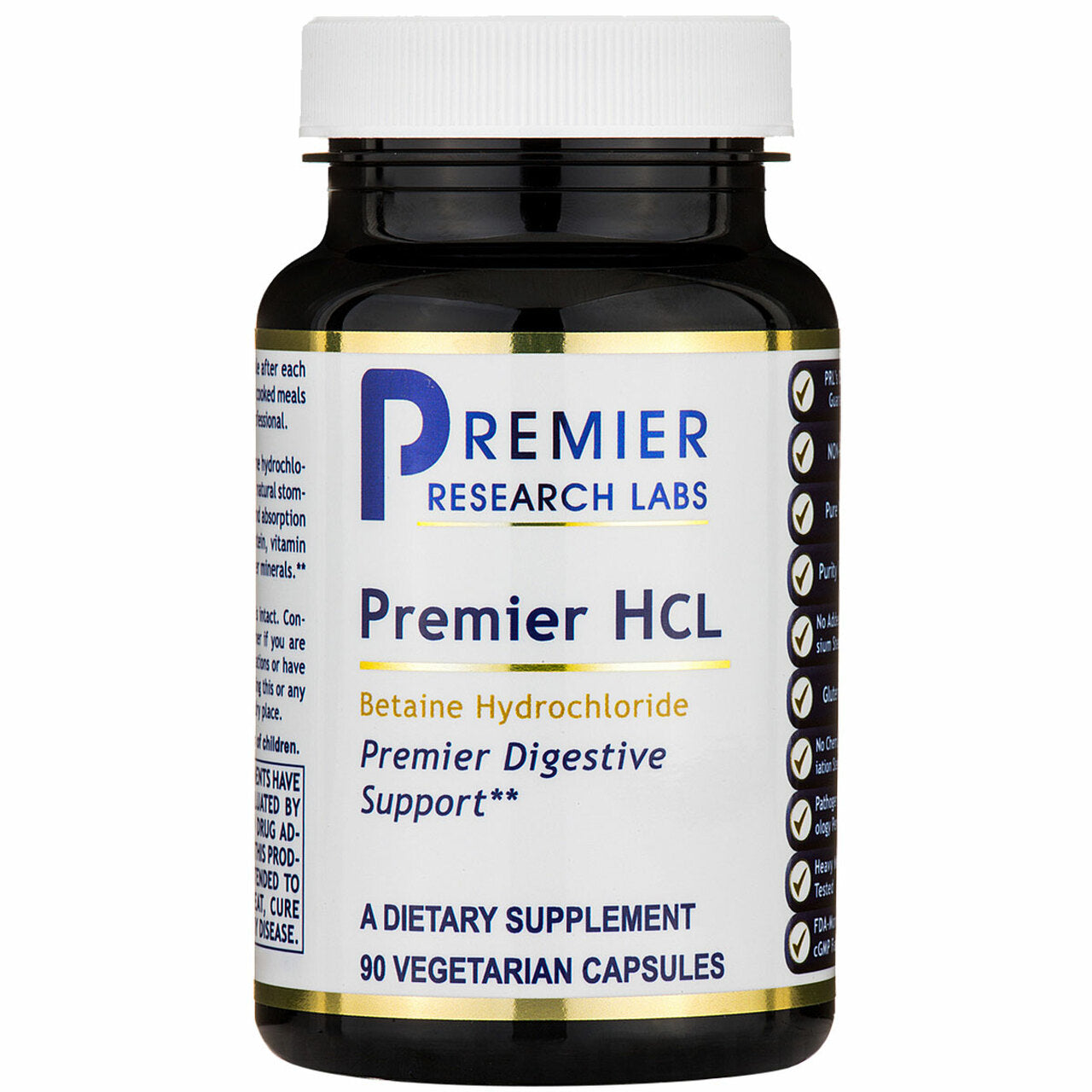 Premier Research Labs, Premier HCL, 90 Capsules UPC 807735021771 | Hilife Vitamins