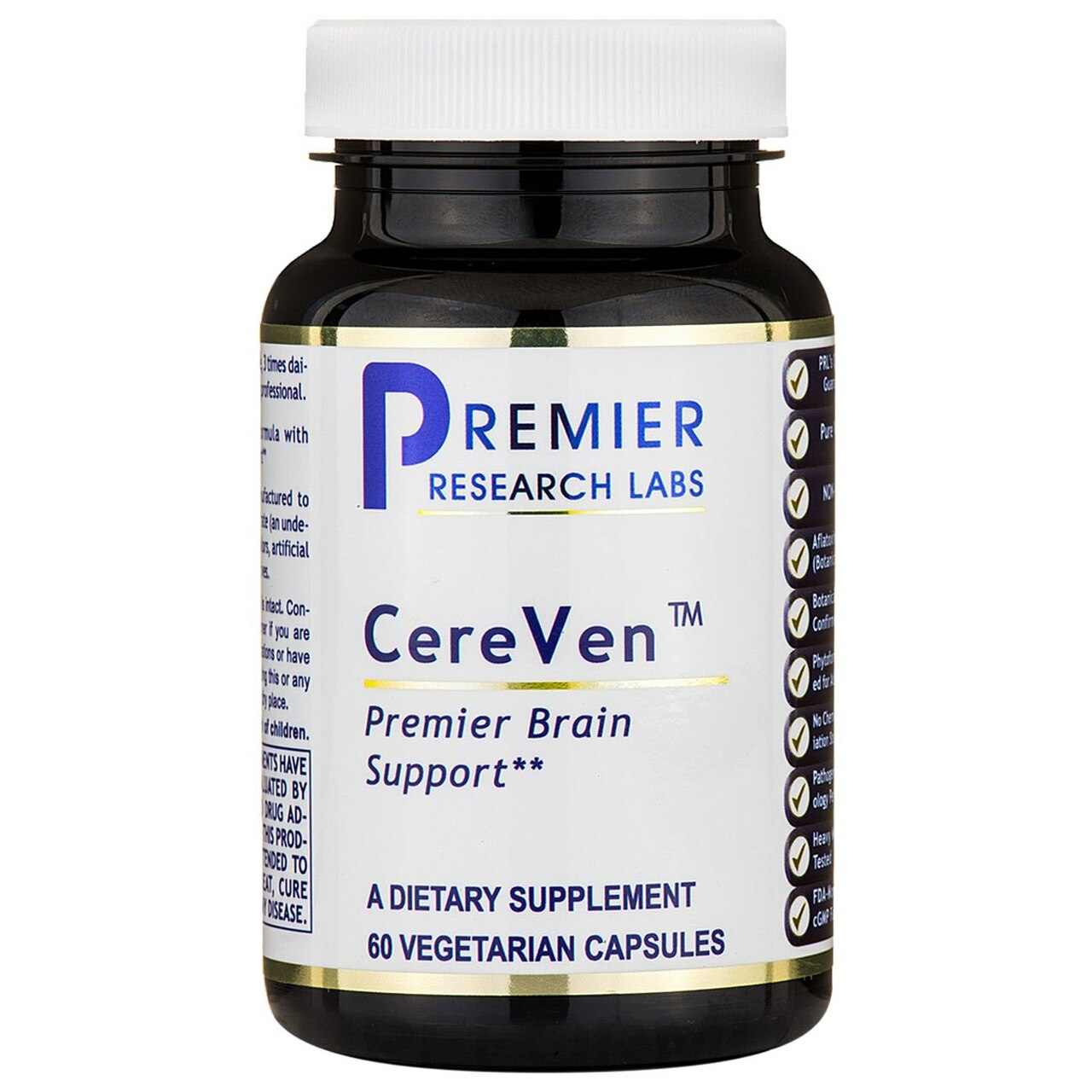Premier Research Labs, CereVen, 60 Vegetable Capsules UPC 807735021917 | Hilife Vitamins