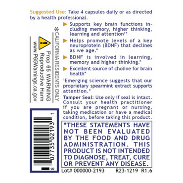 Premier Research Labs, Cognitropic, 120 Plant-Source Capsules UPC 807735021931 | Hilife Vitamins