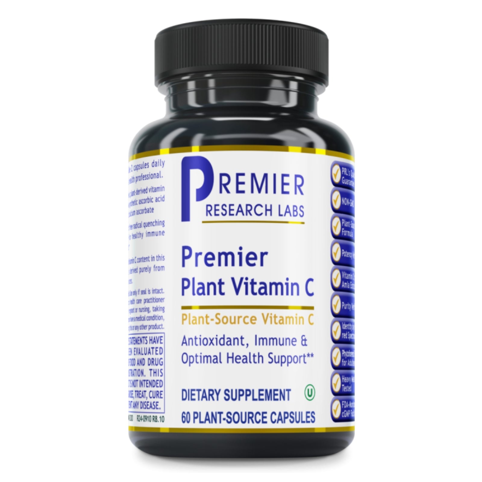 Premier Research Labs, Premier Plant Vitamin C, 60 Plant-Source Capsules UPC 807735023003 | Hilife Vitamins