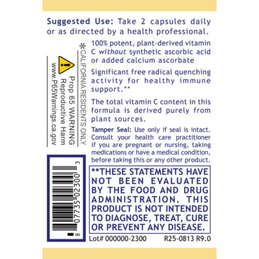 Premier Research Labs, Premier Plant Vitamin C, 60 Plant-Source Capsules UPC 807735023003 | Hilife Vitamins