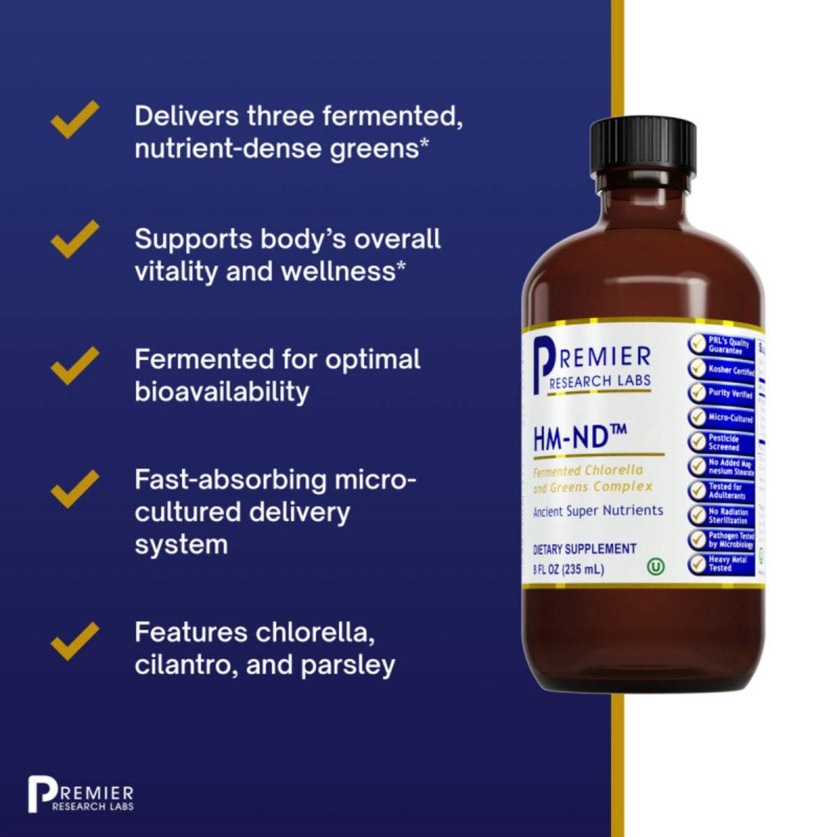 Premier Research Labs, Fermented HM-ND™, 8 FL OZ (235 mL) UPC 807735023454 | Hilife Vitamins