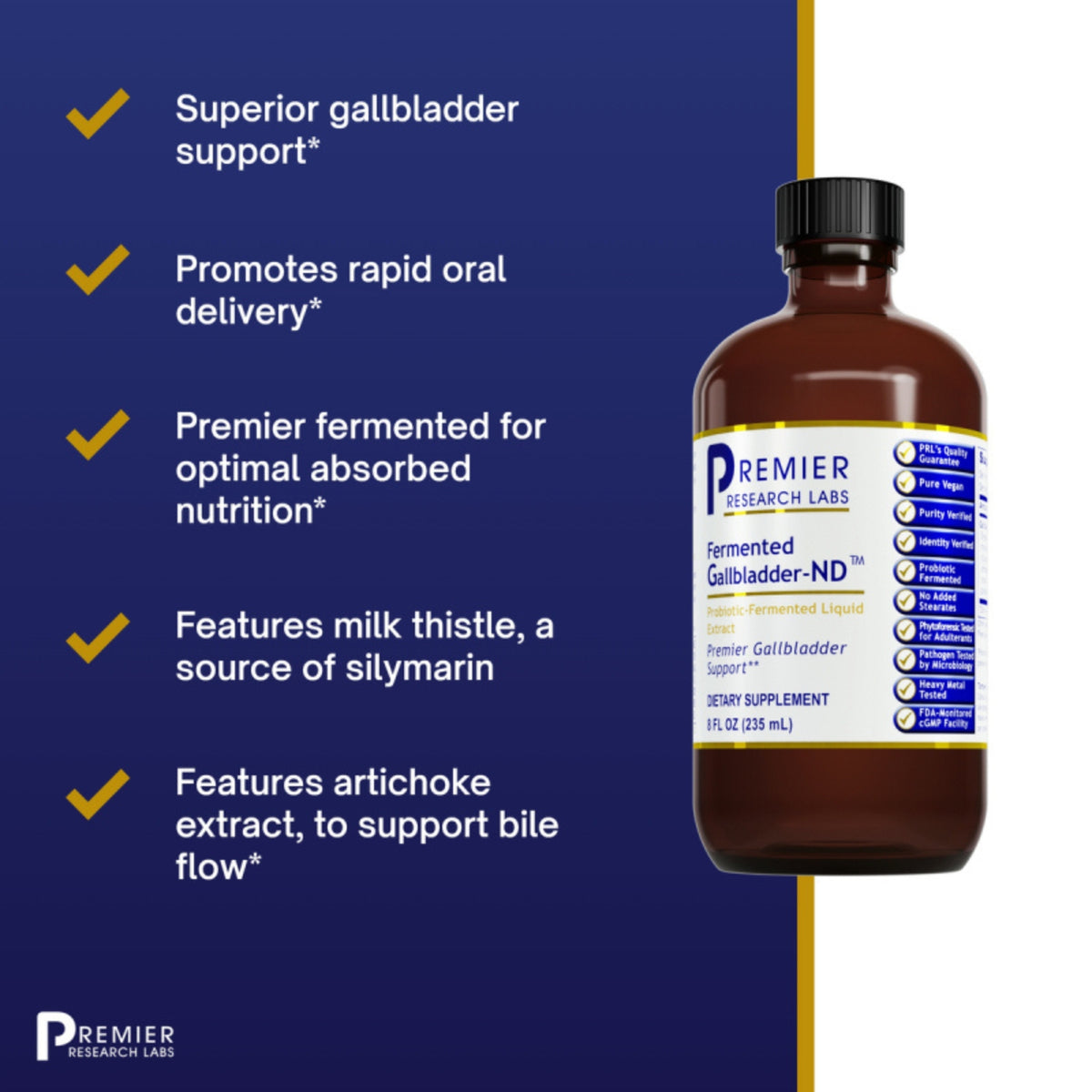 Premier Research Labs, Fermented Gallbladder-ND™, 8 fl oz (235 mL) UPC 807735023553 | Hilife Vitamins