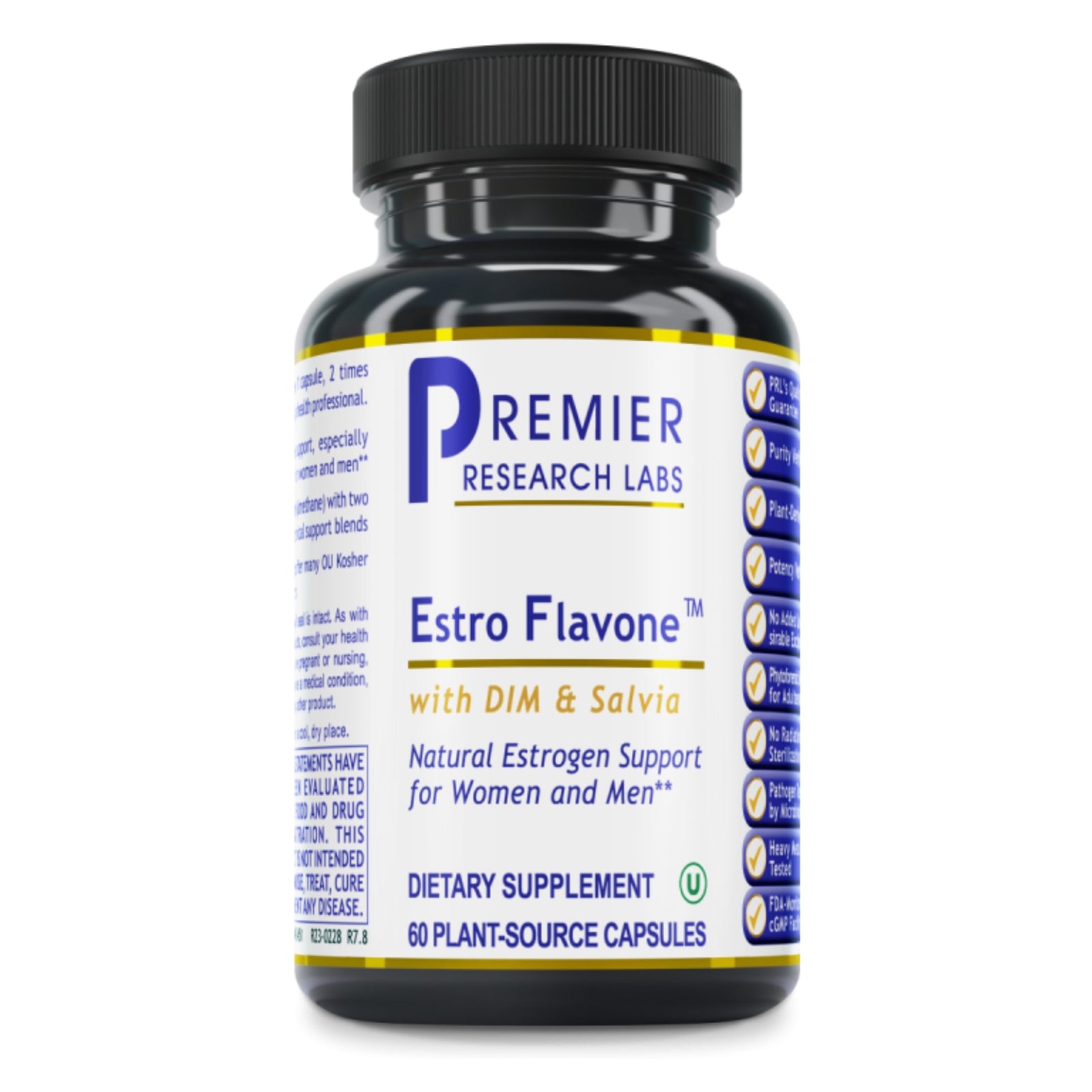 Premier Research Labs, Estro Flavone™, 60 Plant-Source Capsules UPC 807735024512 | Hilife Vitamins