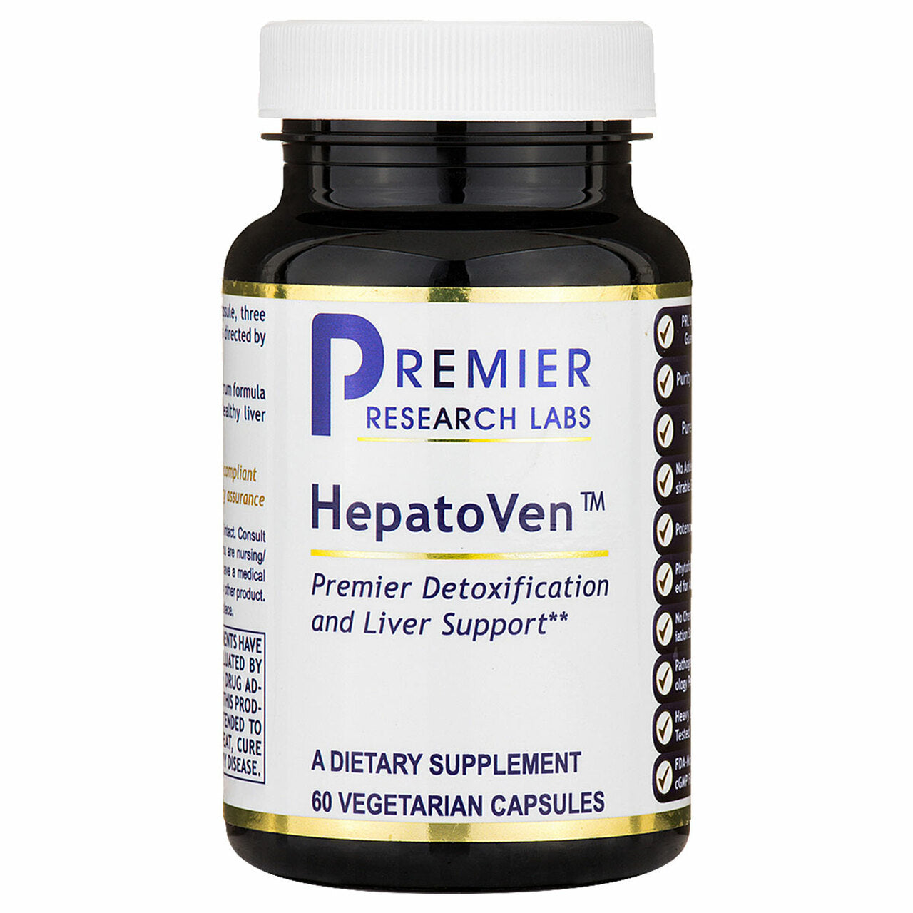 Premier Research Labs, HepatoVen Liver Complex, 60 Vegetarian Capsules UPC 807735024703 | Hilife Vitamins