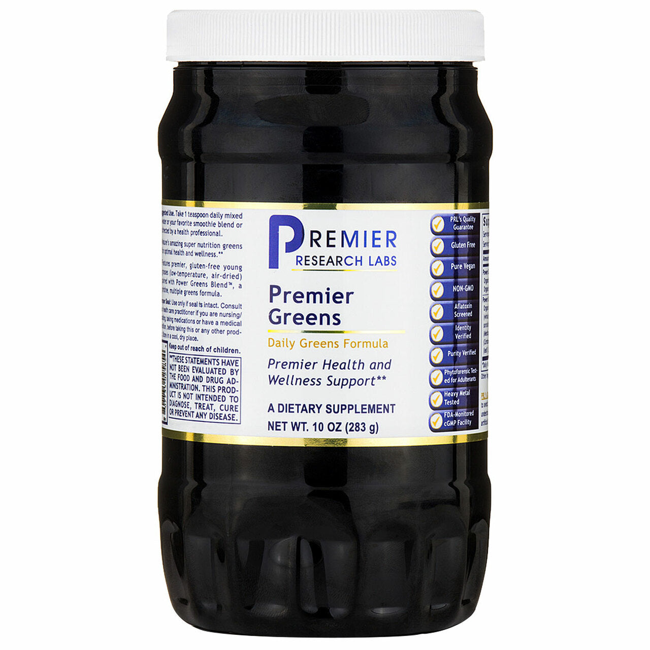 Premier Research Labs, Premier Greens Powder, 10 oz UPC 807735025854 | Hilife Vitamins